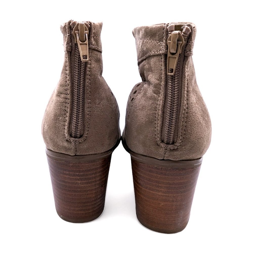 Torrid Ankle Boots Women's 10W Wide Tan Beige 10555579 Chunky Block Heel Booties - Picture 8 of 11